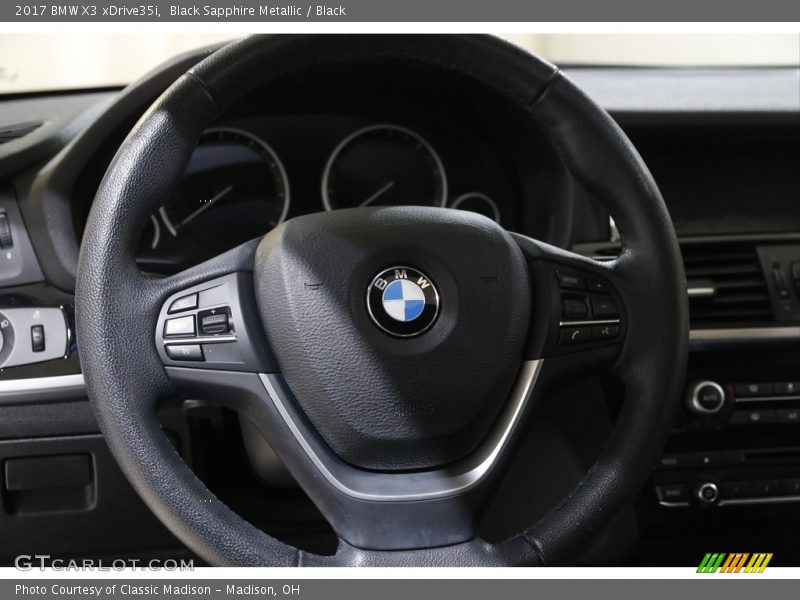 Black Sapphire Metallic / Black 2017 BMW X3 xDrive35i