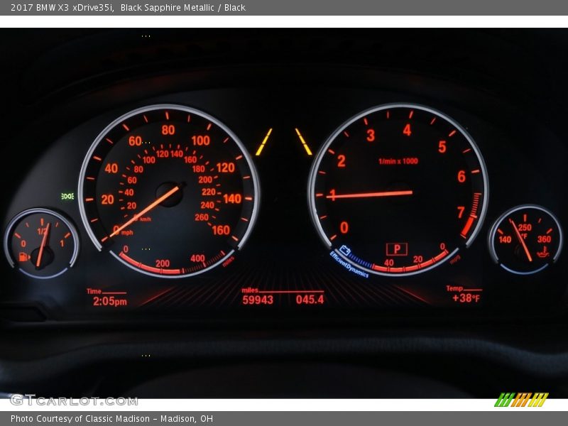 Black Sapphire Metallic / Black 2017 BMW X3 xDrive35i