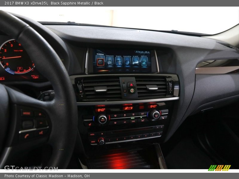 Black Sapphire Metallic / Black 2017 BMW X3 xDrive35i