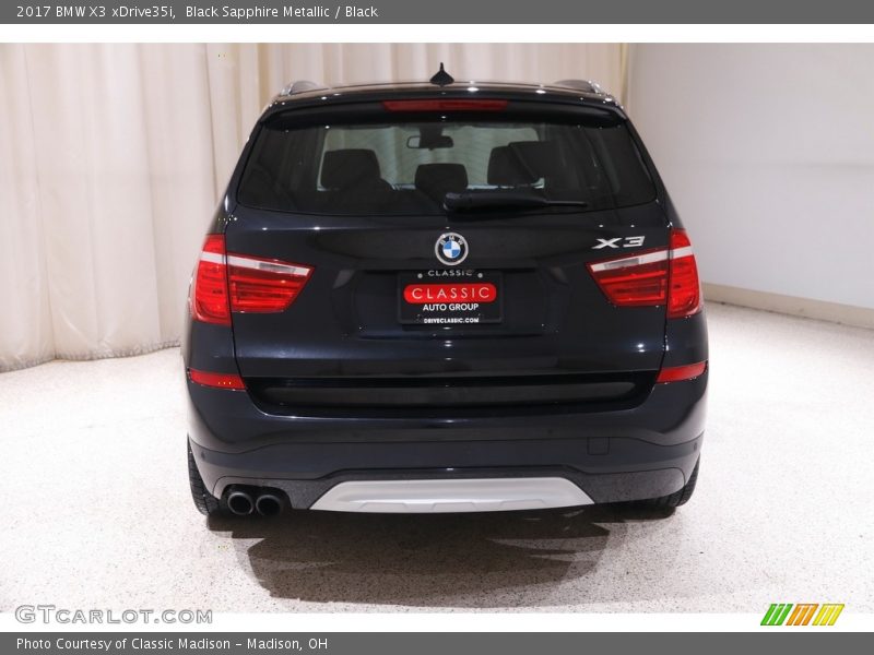 Black Sapphire Metallic / Black 2017 BMW X3 xDrive35i