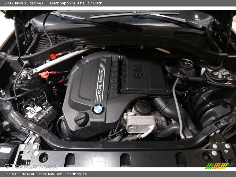 Black Sapphire Metallic / Black 2017 BMW X3 xDrive35i