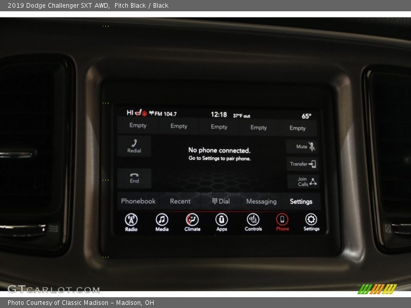 Pitch Black / Black 2019 Dodge Challenger SXT AWD