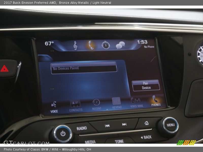 Bronze Alloy Metallic / Light Neutral 2017 Buick Envision Preferred AWD