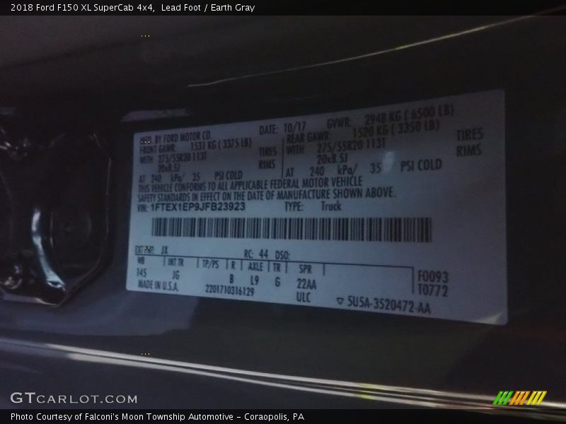 Lead Foot / Earth Gray 2018 Ford F150 XL SuperCab 4x4