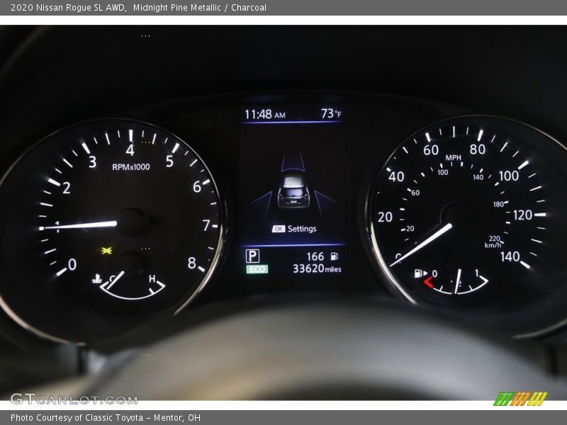 Midnight Pine Metallic / Charcoal 2020 Nissan Rogue SL AWD