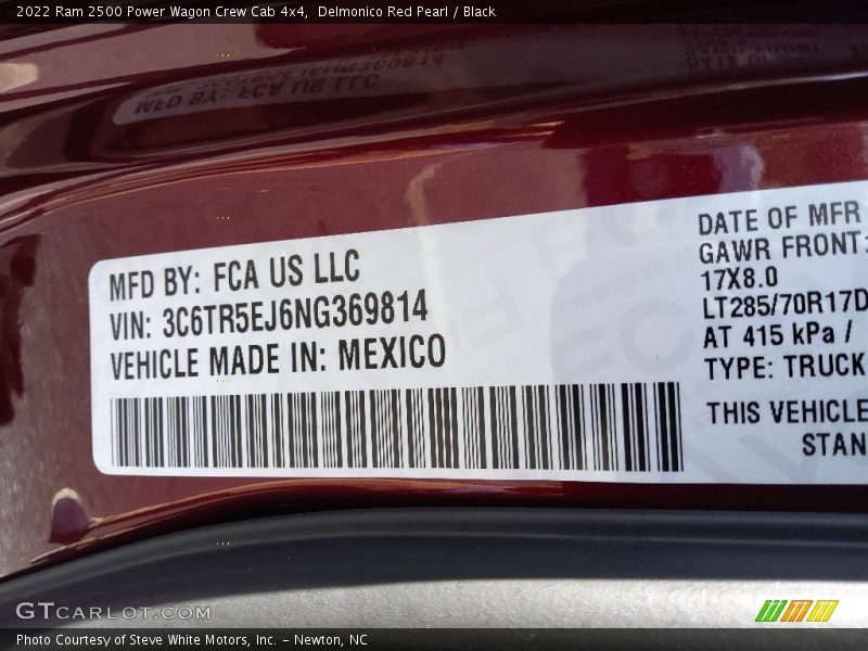 Delmonico Red Pearl / Black 2022 Ram 2500 Power Wagon Crew Cab 4x4