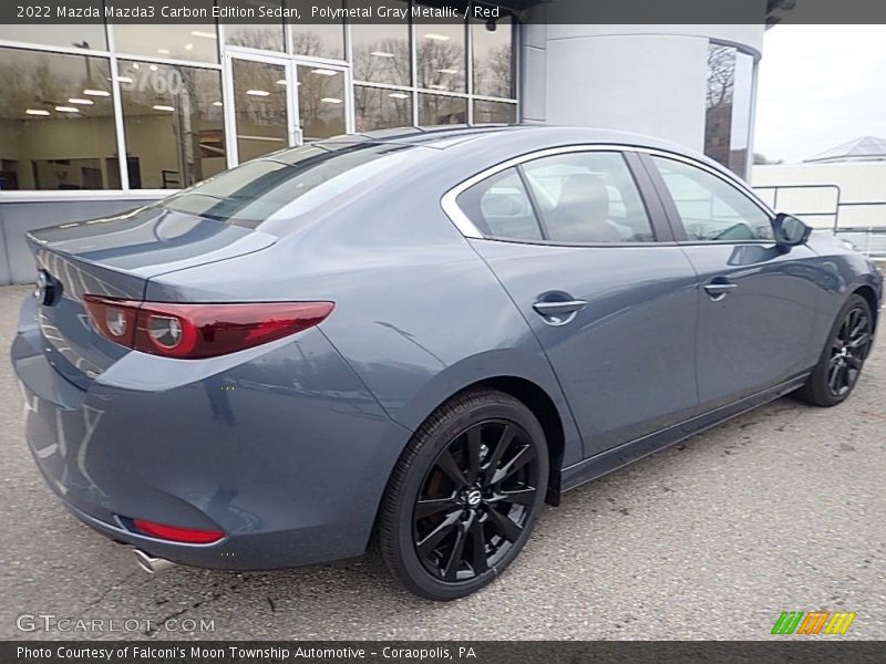 Polymetal Gray Metallic / Red 2022 Mazda Mazda3 Carbon Edition Sedan