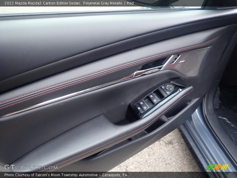 Polymetal Gray Metallic / Red 2022 Mazda Mazda3 Carbon Edition Sedan