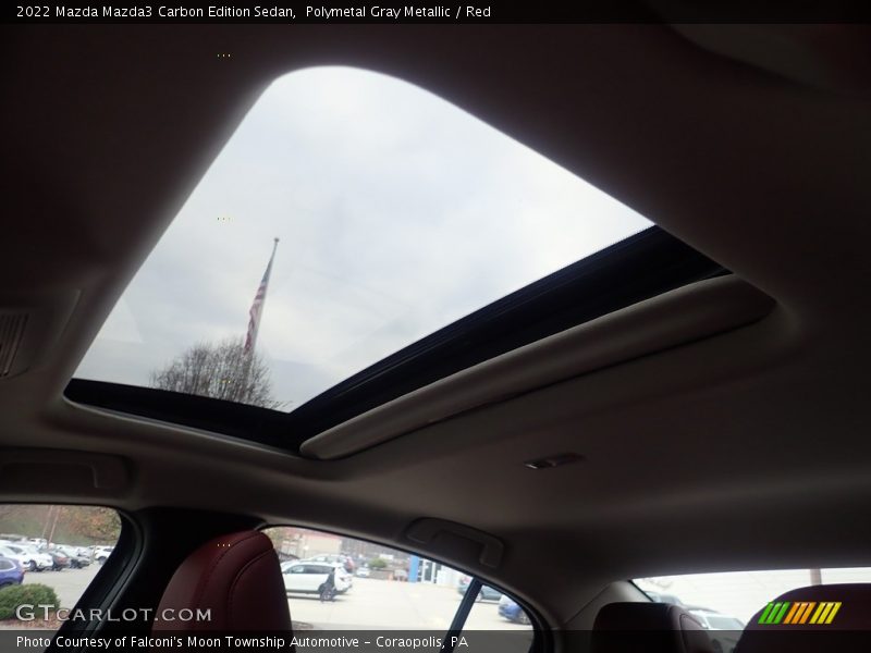 Polymetal Gray Metallic / Red 2022 Mazda Mazda3 Carbon Edition Sedan