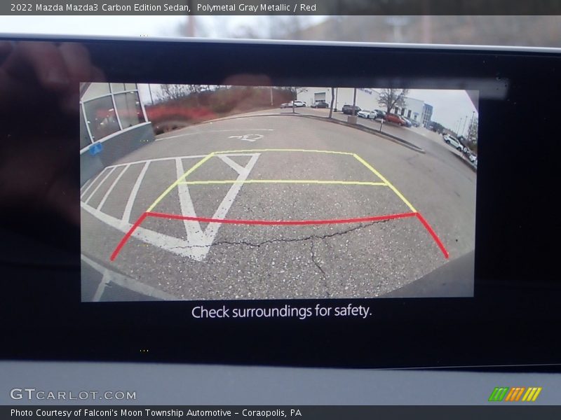 Polymetal Gray Metallic / Red 2022 Mazda Mazda3 Carbon Edition Sedan