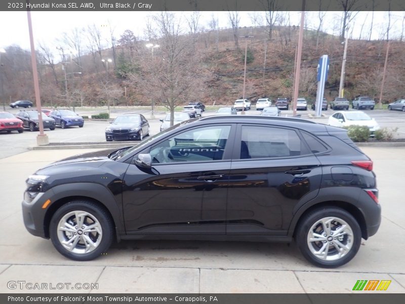 Ultra Black / Gray 2023 Hyundai Kona SEL AWD