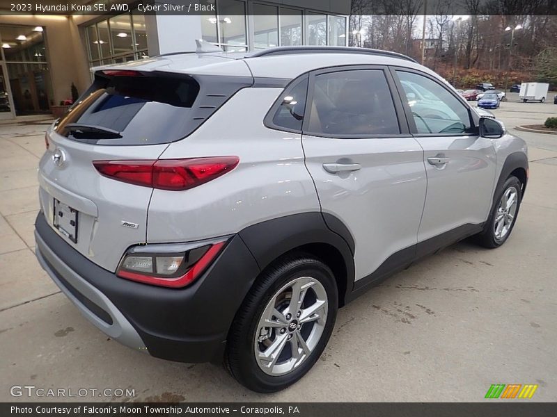 Cyber Silver / Black 2023 Hyundai Kona SEL AWD