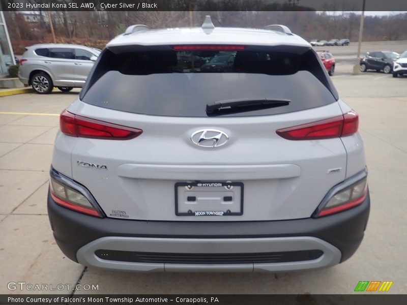 Cyber Silver / Black 2023 Hyundai Kona SEL AWD