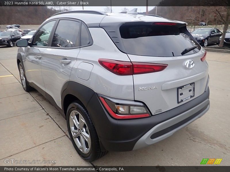 Cyber Silver / Black 2023 Hyundai Kona SEL AWD