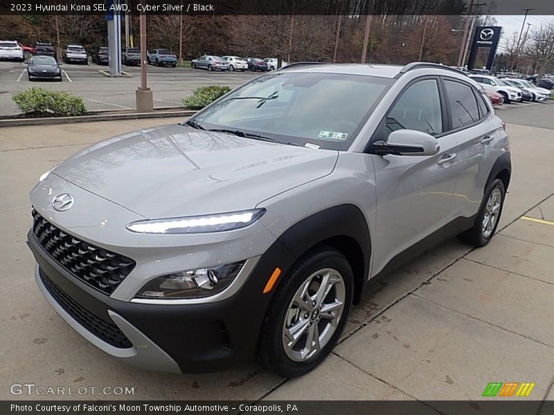 Cyber Silver / Black 2023 Hyundai Kona SEL AWD