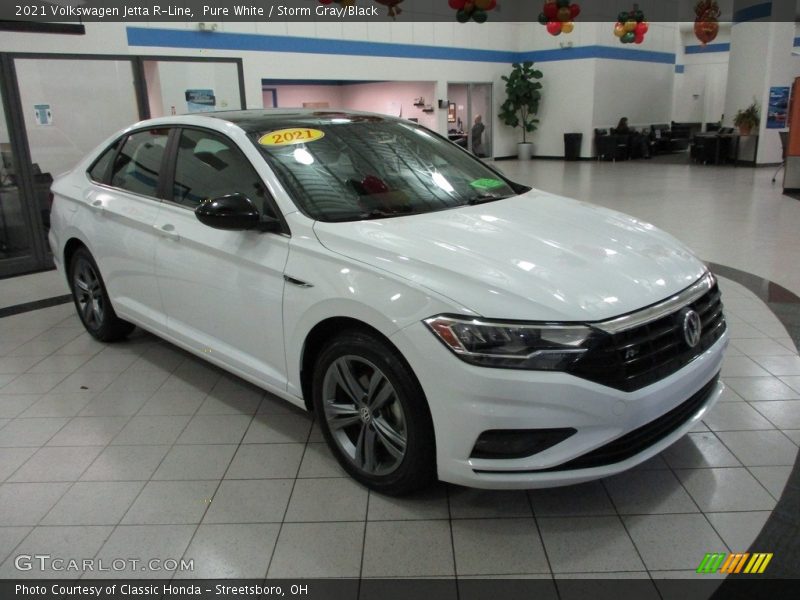 Pure White / Storm Gray/Black 2021 Volkswagen Jetta R-Line