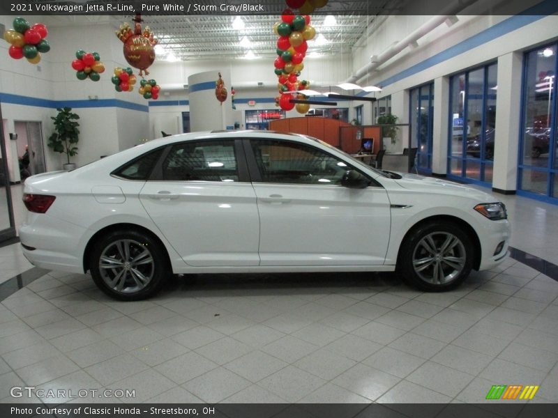 Pure White / Storm Gray/Black 2021 Volkswagen Jetta R-Line