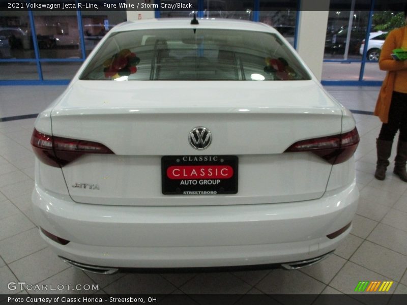 Pure White / Storm Gray/Black 2021 Volkswagen Jetta R-Line