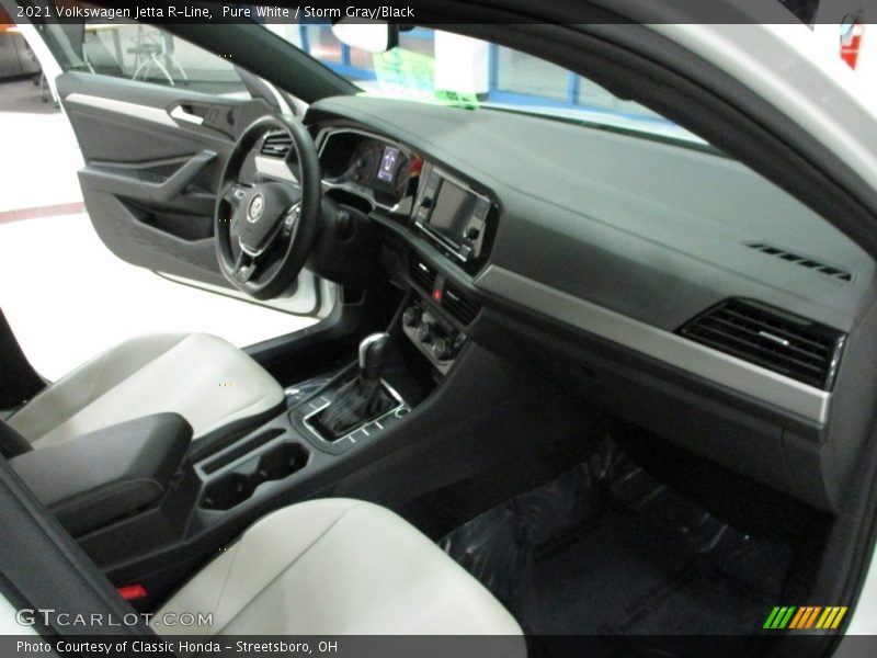 Pure White / Storm Gray/Black 2021 Volkswagen Jetta R-Line