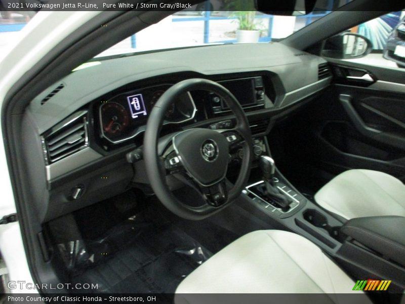 Pure White / Storm Gray/Black 2021 Volkswagen Jetta R-Line
