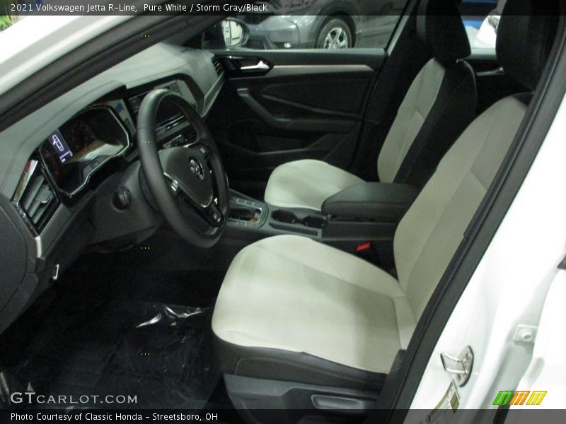 Pure White / Storm Gray/Black 2021 Volkswagen Jetta R-Line