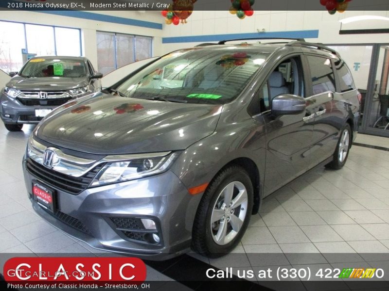 Modern Steel Metallic / Gray 2018 Honda Odyssey EX-L