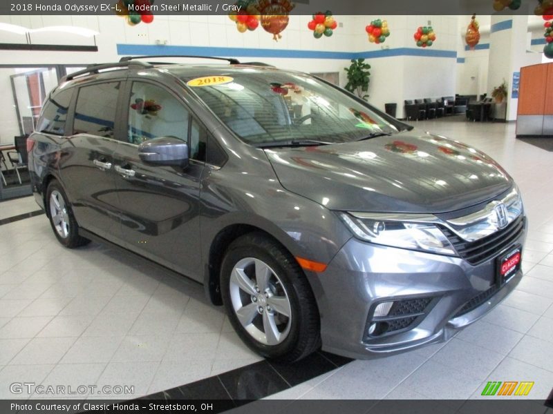 Modern Steel Metallic / Gray 2018 Honda Odyssey EX-L