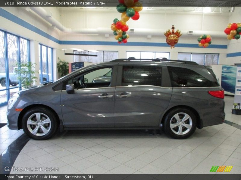 Modern Steel Metallic / Gray 2018 Honda Odyssey EX-L