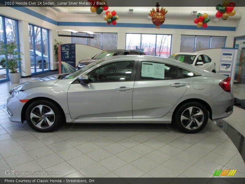 Lunar Silver Metallic / Black 2020 Honda Civic LX Sedan