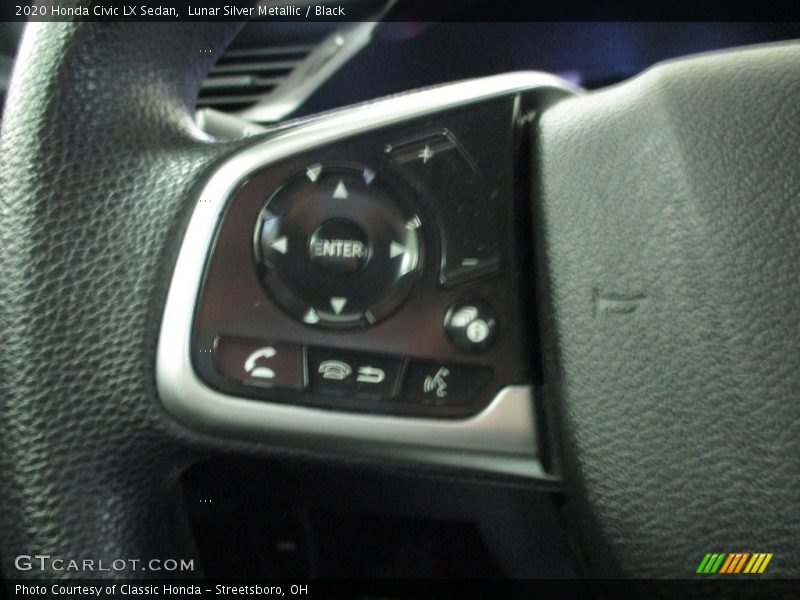 Lunar Silver Metallic / Black 2020 Honda Civic LX Sedan