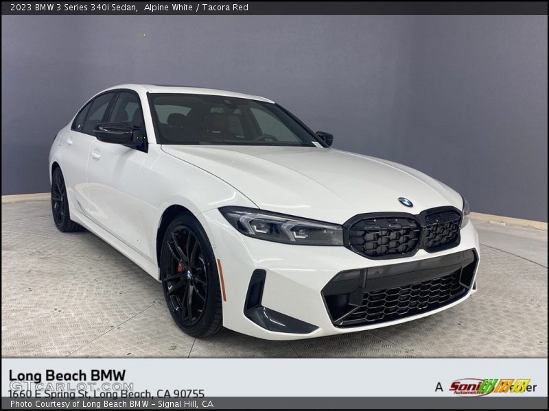 Alpine White / Tacora Red 2023 BMW 3 Series 340i Sedan