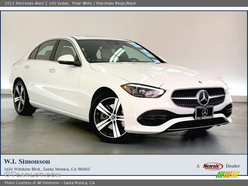 Polar White / Macchiato Beige/Black 2023 Mercedes-Benz C 300 Sedan