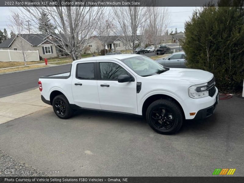 Oxford White / Navy Pier/Medium Dark Slate 2022 Ford Maverick XLT AWD