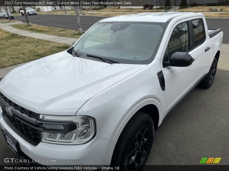 Oxford White / Navy Pier/Medium Dark Slate 2022 Ford Maverick XLT AWD