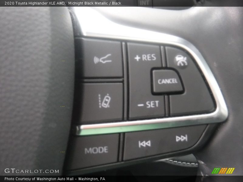 Midnight Black Metallic / Black 2020 Toyota Highlander XLE AWD