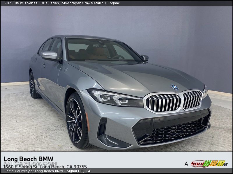 Skyscraper Gray Metallic / Cognac 2023 BMW 3 Series 330e Sedan
