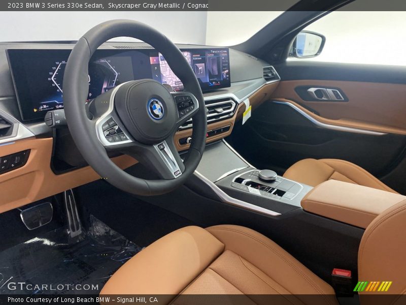 Skyscraper Gray Metallic / Cognac 2023 BMW 3 Series 330e Sedan