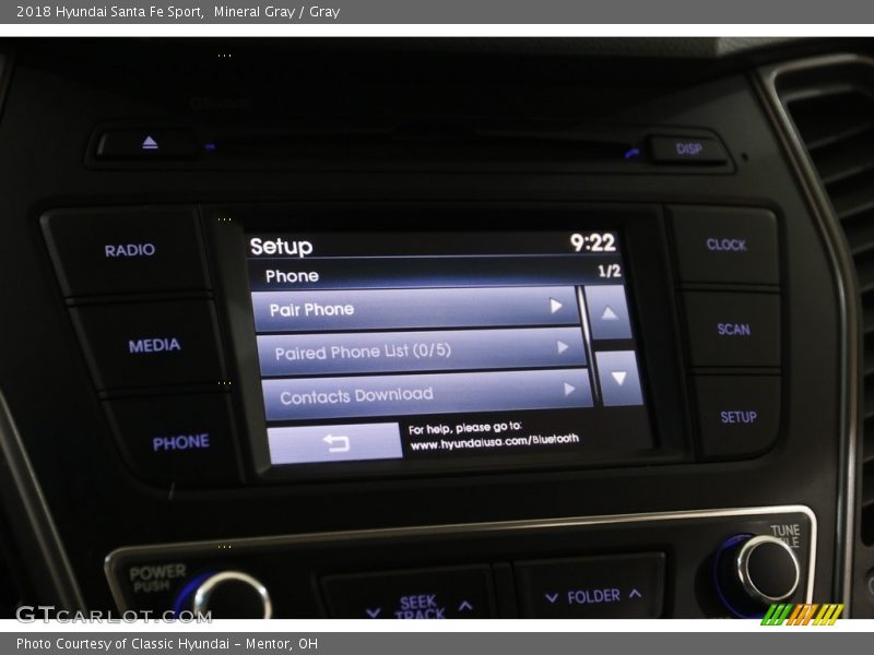 Mineral Gray / Gray 2018 Hyundai Santa Fe Sport