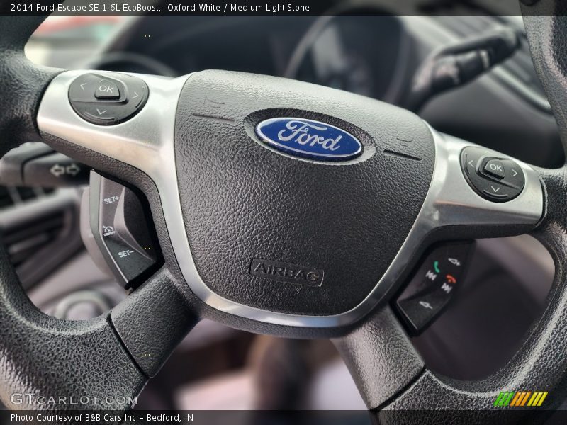 Oxford White / Medium Light Stone 2014 Ford Escape SE 1.6L EcoBoost