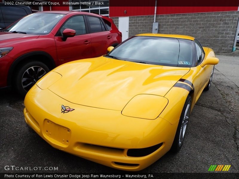 Millenium Yellow / Black 2002 Chevrolet Corvette Coupe