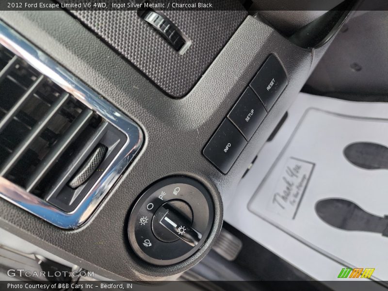 Ingot Silver Metallic / Charcoal Black 2012 Ford Escape Limited V6 4WD
