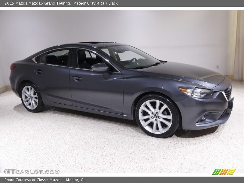 Meteor Gray Mica / Black 2015 Mazda Mazda6 Grand Touring