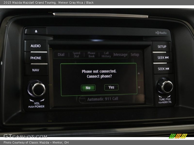 Meteor Gray Mica / Black 2015 Mazda Mazda6 Grand Touring