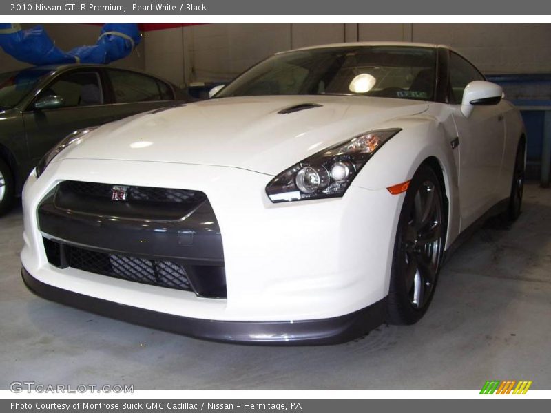 Pearl White / Black 2010 Nissan GT-R Premium