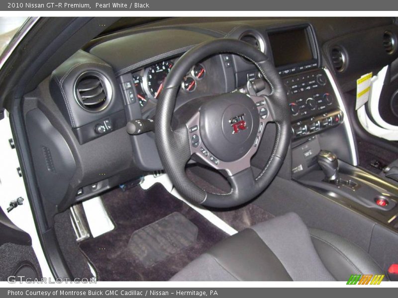 Pearl White / Black 2010 Nissan GT-R Premium