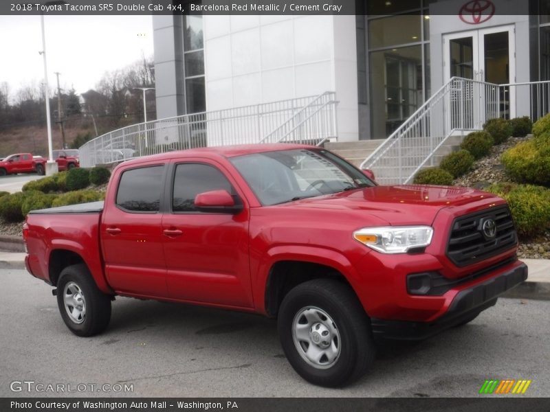 Barcelona Red Metallic / Cement Gray 2018 Toyota Tacoma SR5 Double Cab 4x4