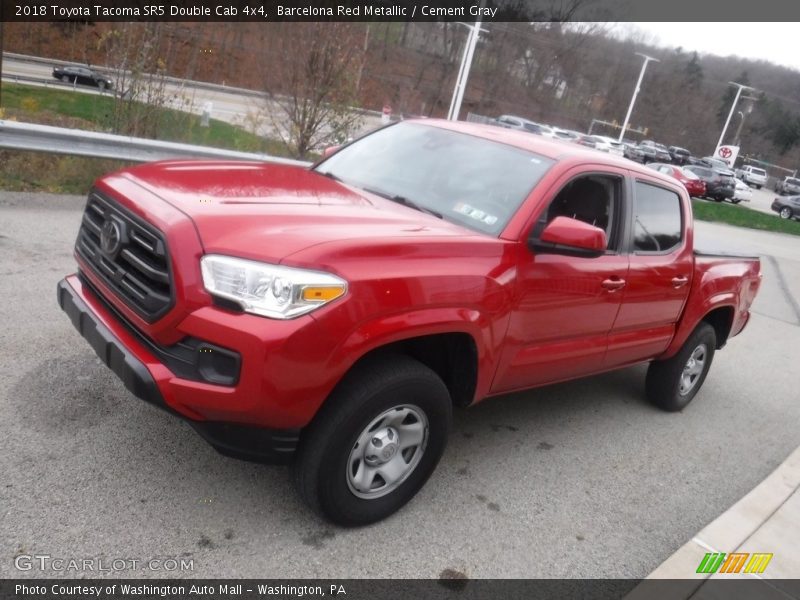 Barcelona Red Metallic / Cement Gray 2018 Toyota Tacoma SR5 Double Cab 4x4