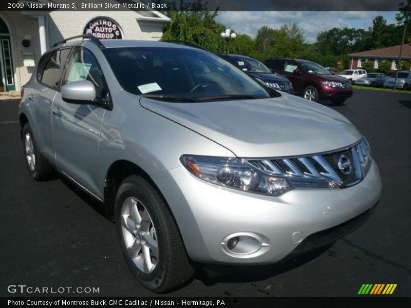 Brilliant Silver Metallic / Black 2009 Nissan Murano S
