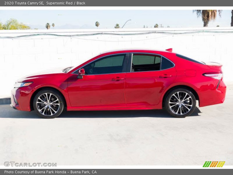 Supersonic Red / Black 2020 Toyota Camry SE