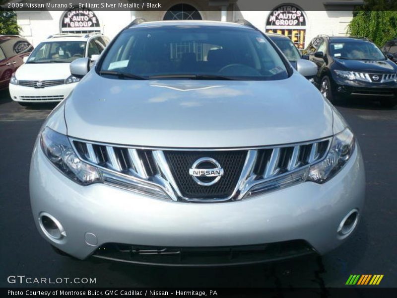 Brilliant Silver Metallic / Black 2009 Nissan Murano S